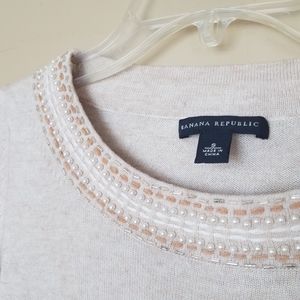 Beaded neck sweater